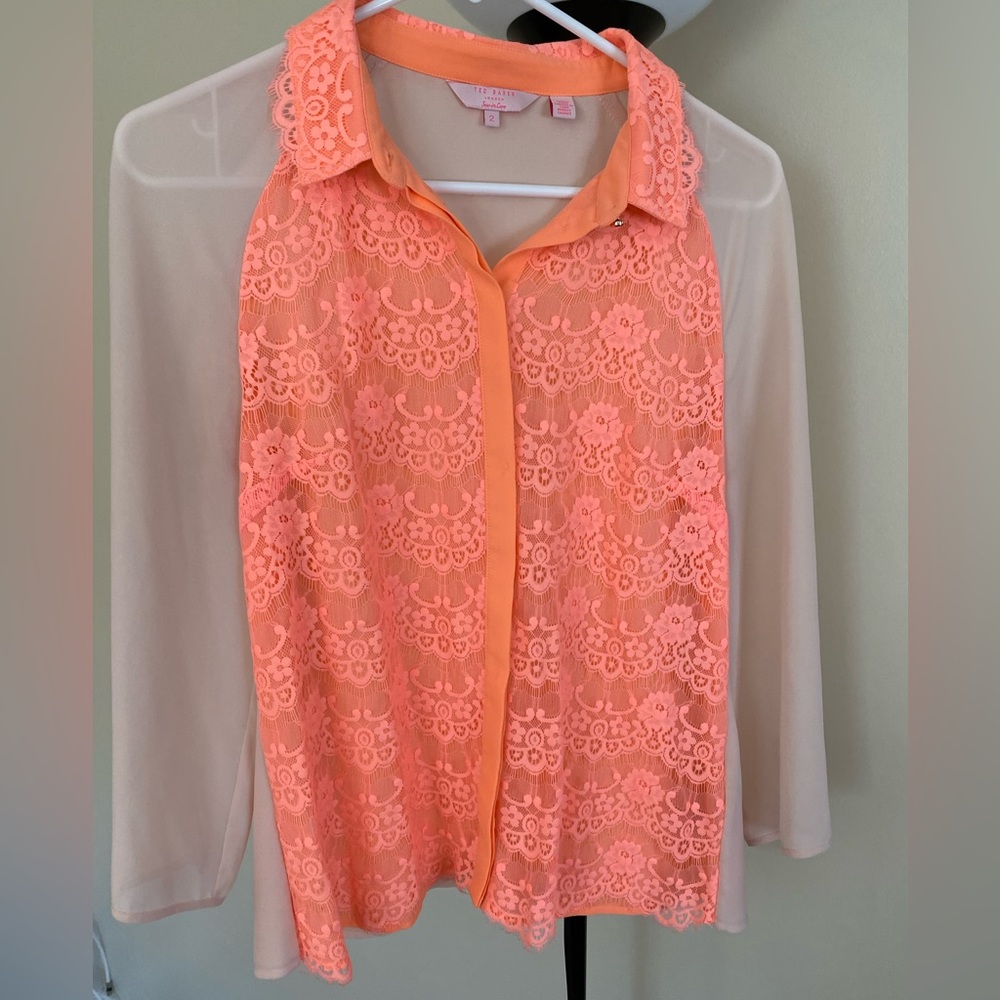 Lovely Ted Baker top in bright orange